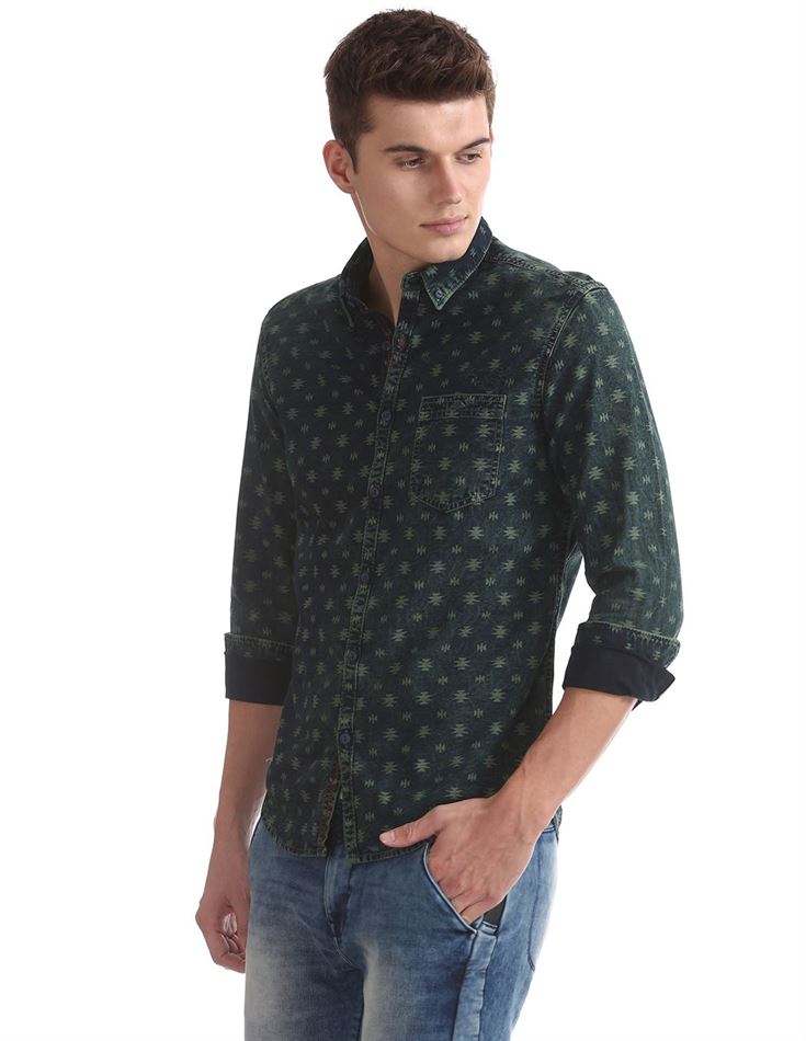 Ed Hardy Men Casual Wear Printed Shirt